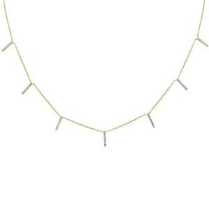 .13ct 14kt yellow gold trendy diamond charm neckla